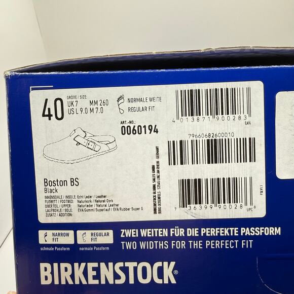 Birkenstock Woman’s Black Boston Super Grip Clogs- Size 40 L9 M6 - Picture 8 of 8